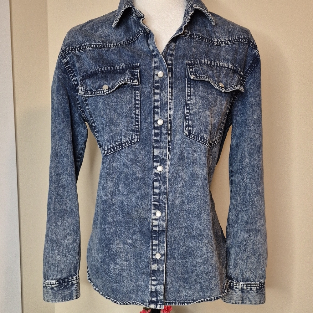 Denim Button-Up Shirt